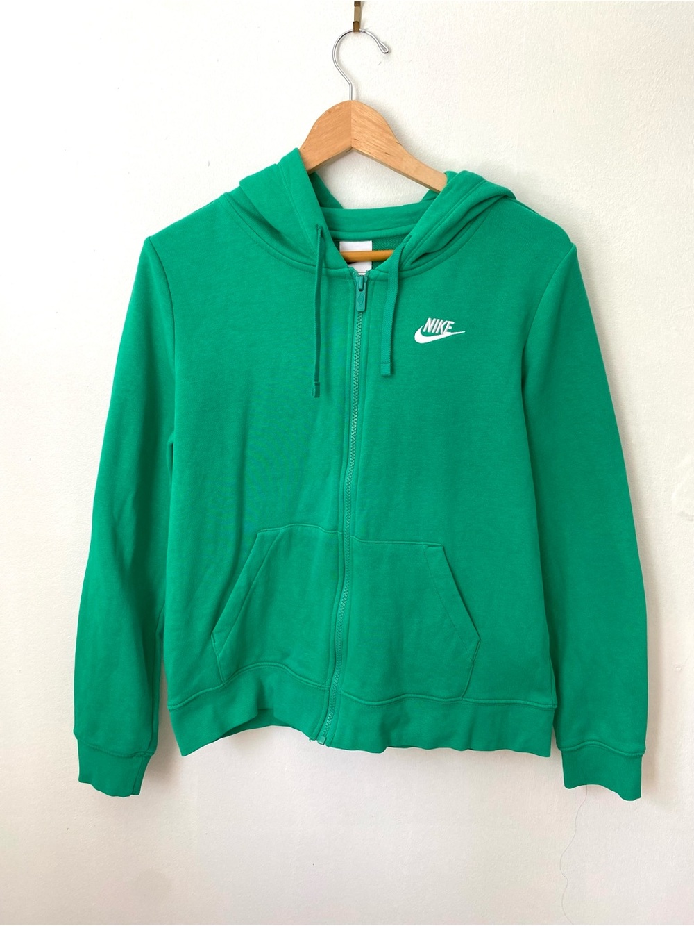 Nike Women’s 100% Cotton Green Zip Up Hoodie